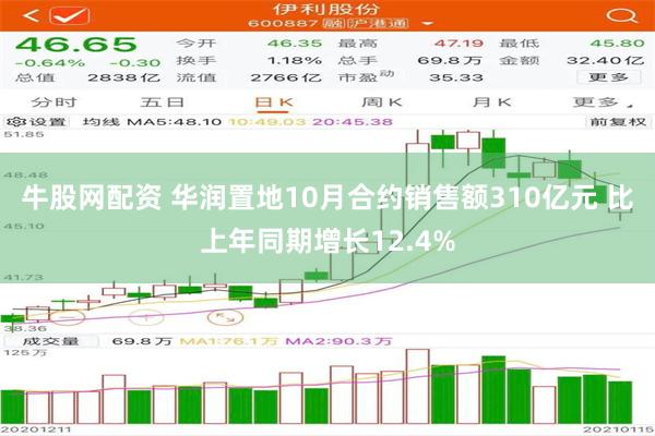 牛股网配资 华润置地10月合约销售额310亿元 比上年同期增长12.4%